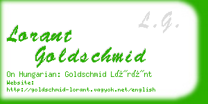 lorant goldschmid business card
